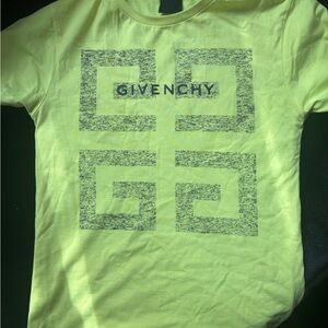 Givenchy Kids Neon Yellow Logo Short Sleeve Tee